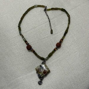 VTG Handmade Natural, Earthy Aesthetic, Sterling Silver Necklace.